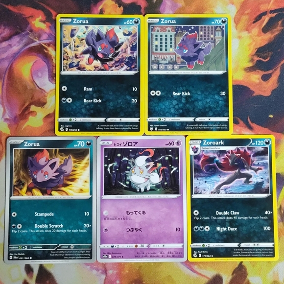 Zorua & Zoroark Pokemon Bundle Of 5 Cards - Picture 1 of 1